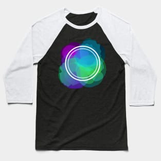 Holographic flower - abstract design in cool colours Baseball T-Shirt